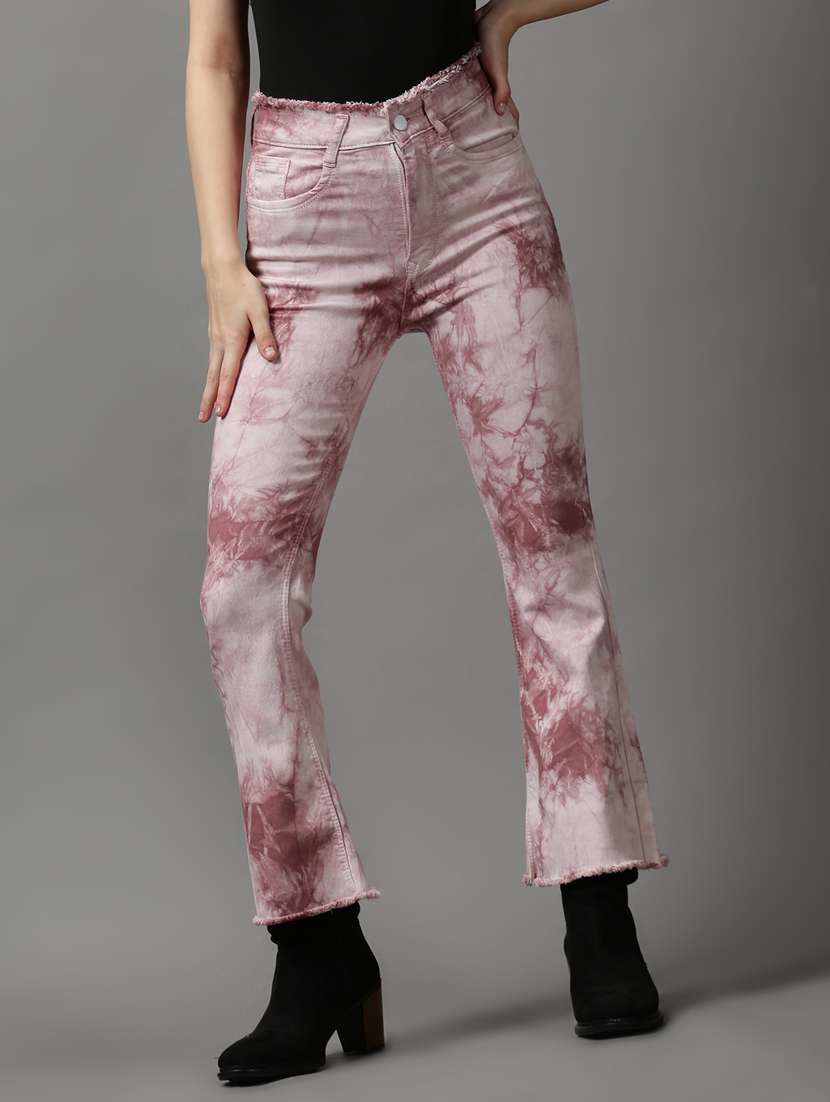 women's tie & dye bootcut jeans - 18589107 -  Zoom Image - 0