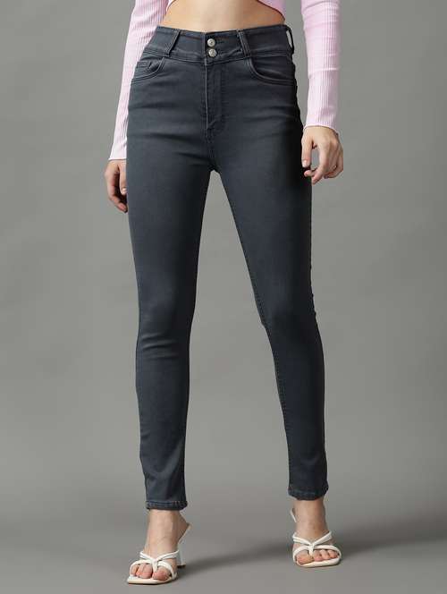 women's plain slim fit jeans - 18589126 - Standard Image - 0