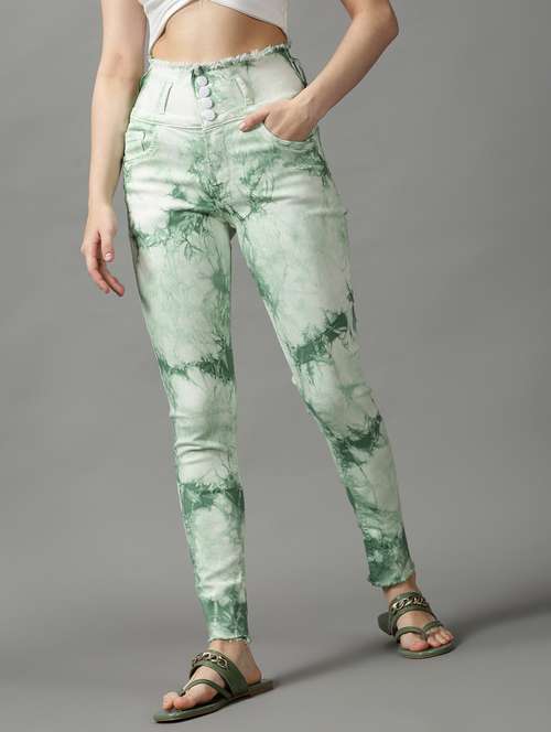 women's tie & dye slim fit jeans - 18589132 -  Standard Image - 0