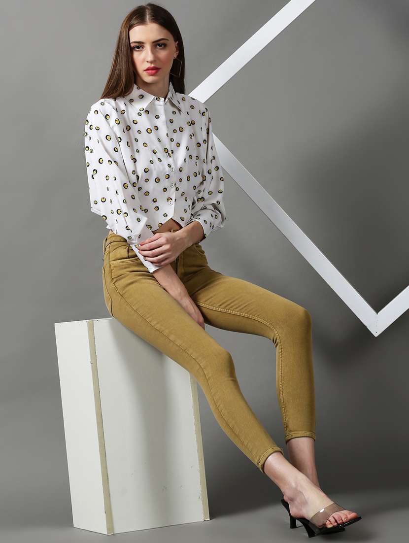 women's crop collared top - 18589184 -  Standard Image - 3