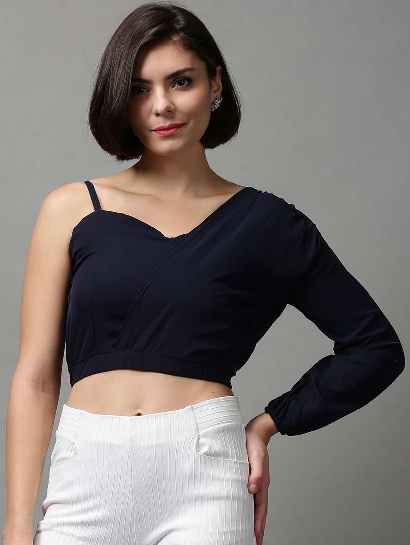 women's crop sweetheart neck top - 18589186 -  Zoom Image - 0