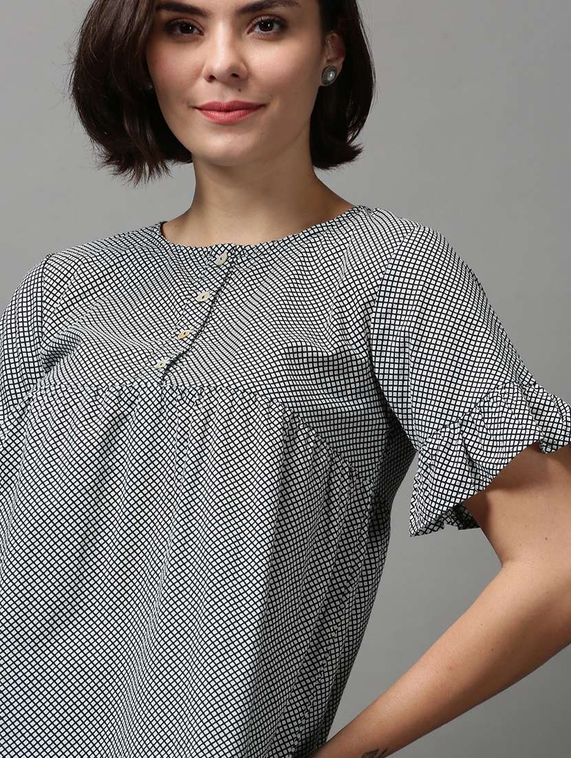 women's peplum round neck top - 18589219 -  Standard Image - 5