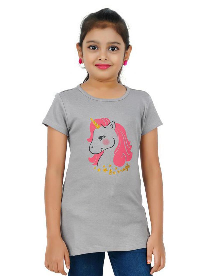 girls round neck graphic tee - 18589291 - Zoom Image - 0