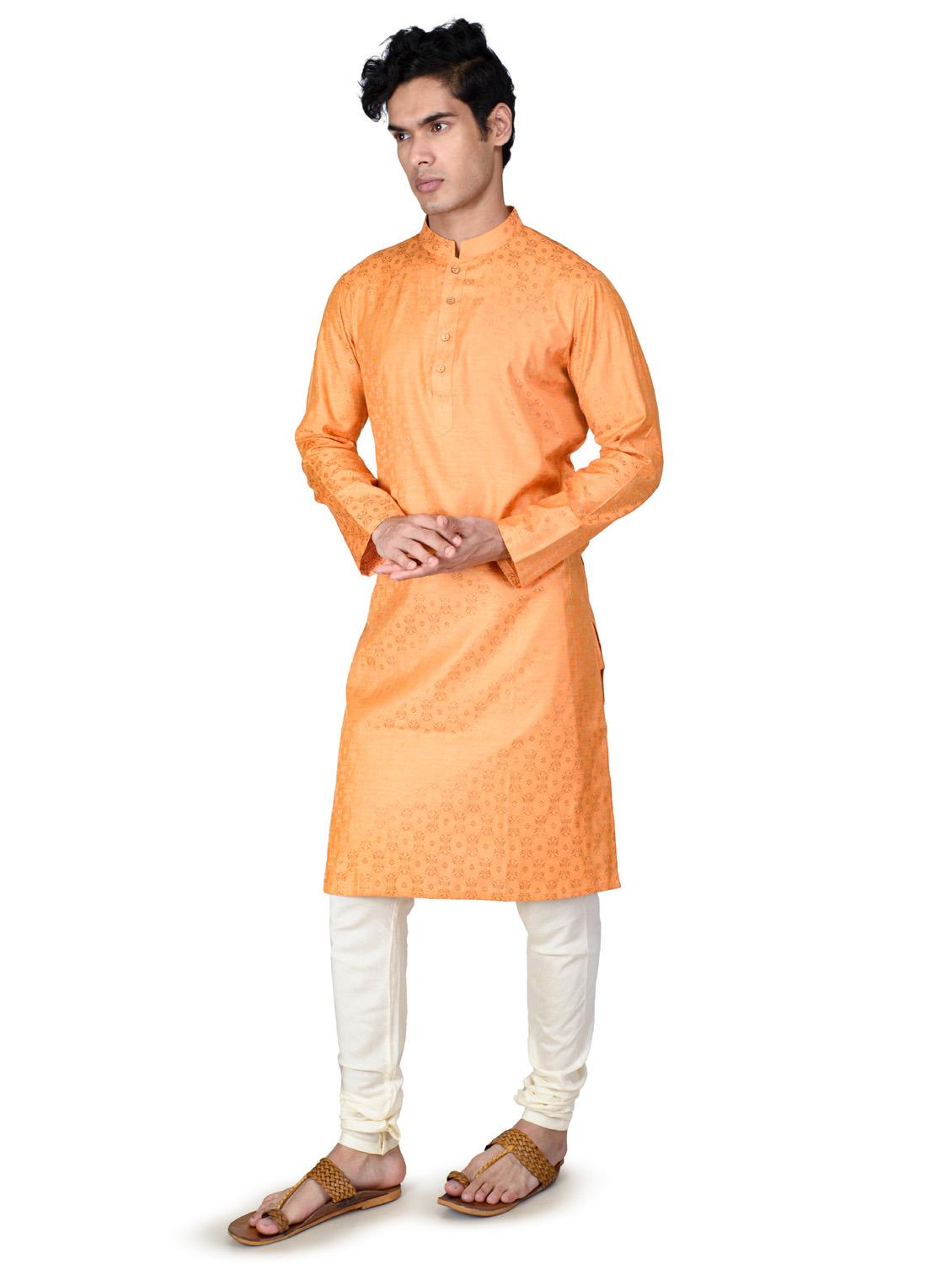 self designed kurta pyjama with jacket - 18590809 - Zoom Image - 0