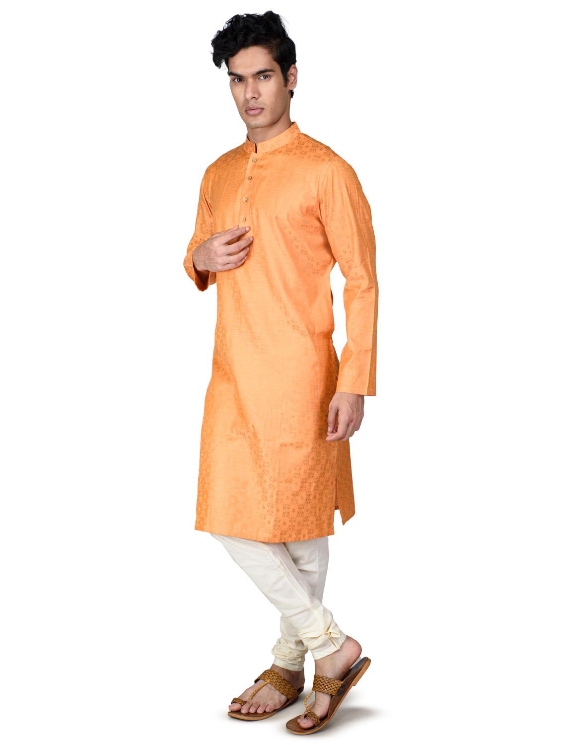 self designed kurta pyjama with jacket - 18590809 - Standard Image - 3