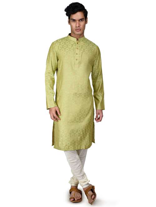 self designed kurta pyjama with jacket - 18590811 -  Standard Image - 0