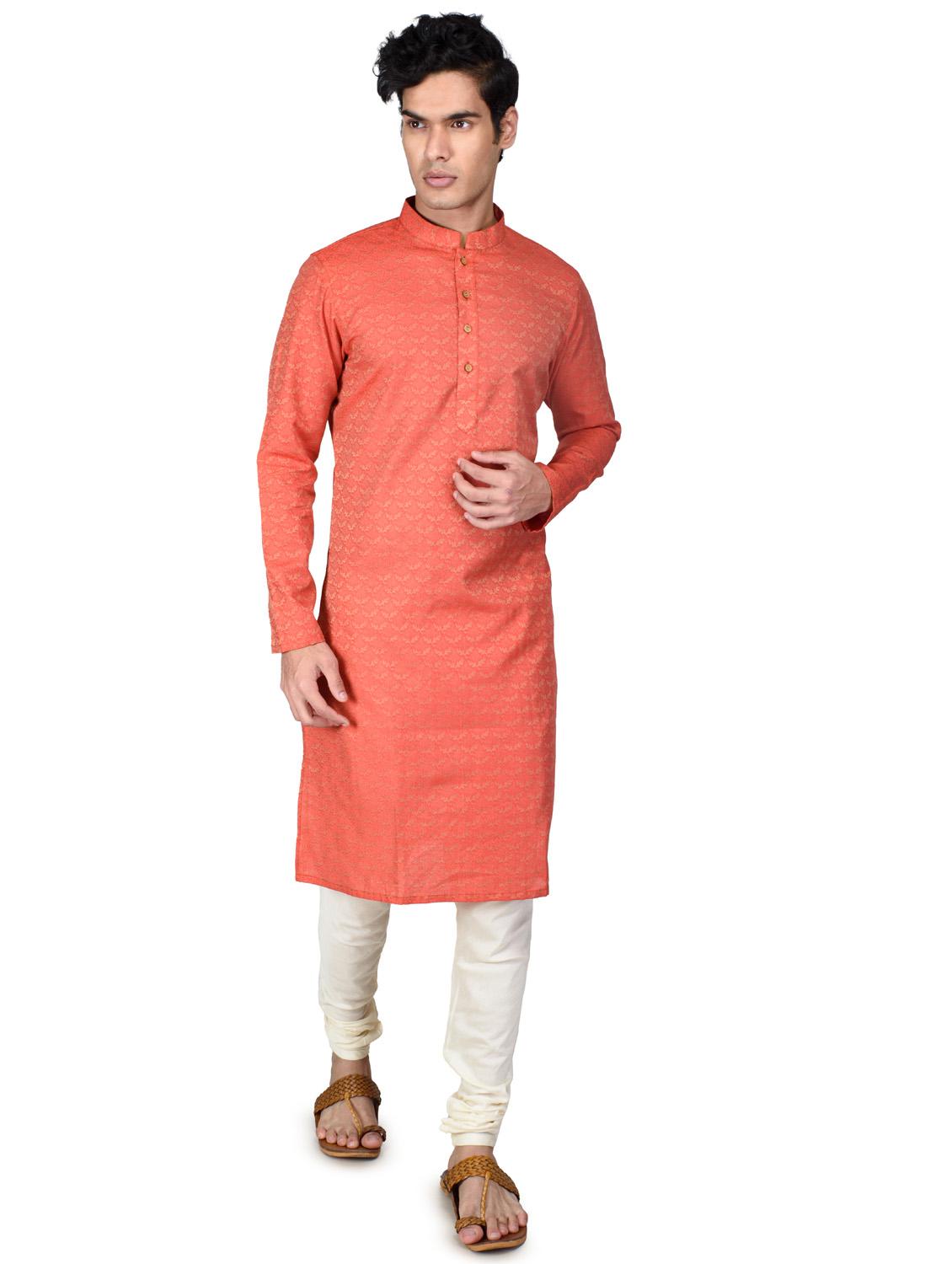 self designed kurta pyjama with jacket - 18590813 - Standard Image - 3