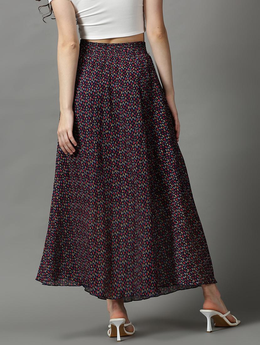 floral flared skirt - 18590816 - Standard Image - 3