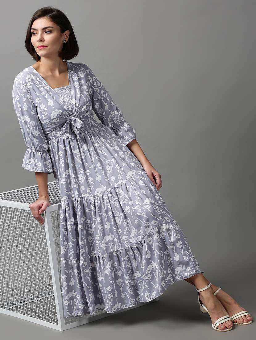 women's tiered dress floral dress - 18590890 - Standard Image - 3