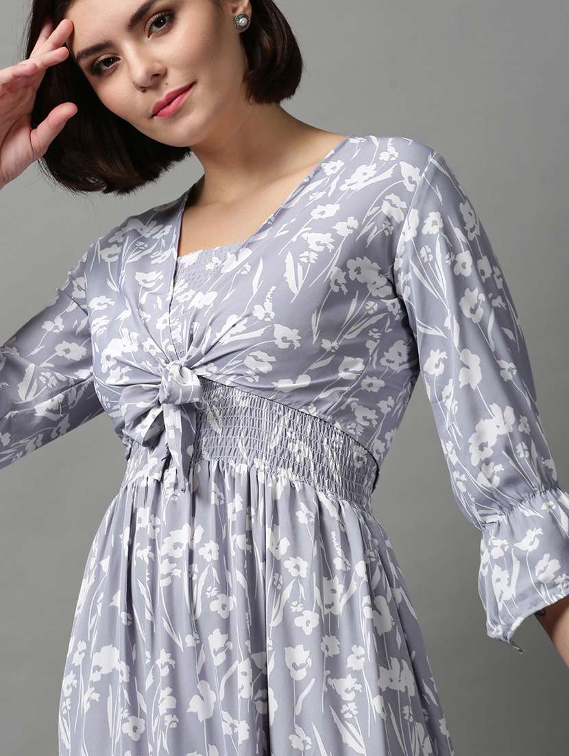 women's tiered dress floral dress - 18590890 - Standard Image - 5