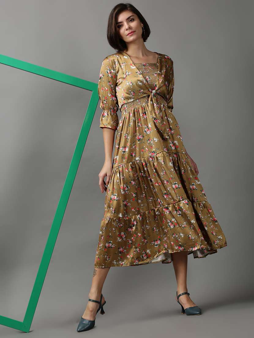 women's tiered dress floral dress - 18590905 -  Standard Image - 3