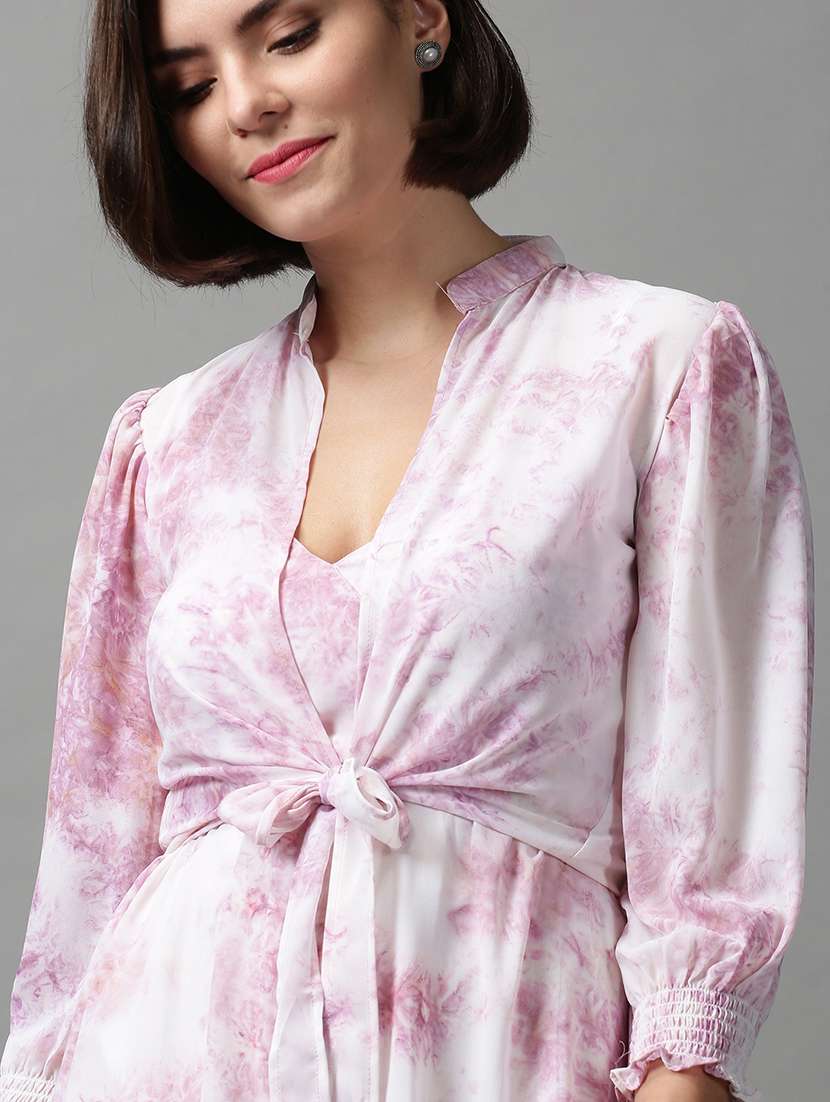 women's belted paisley dress - 18590912 -  Standard Image - 5