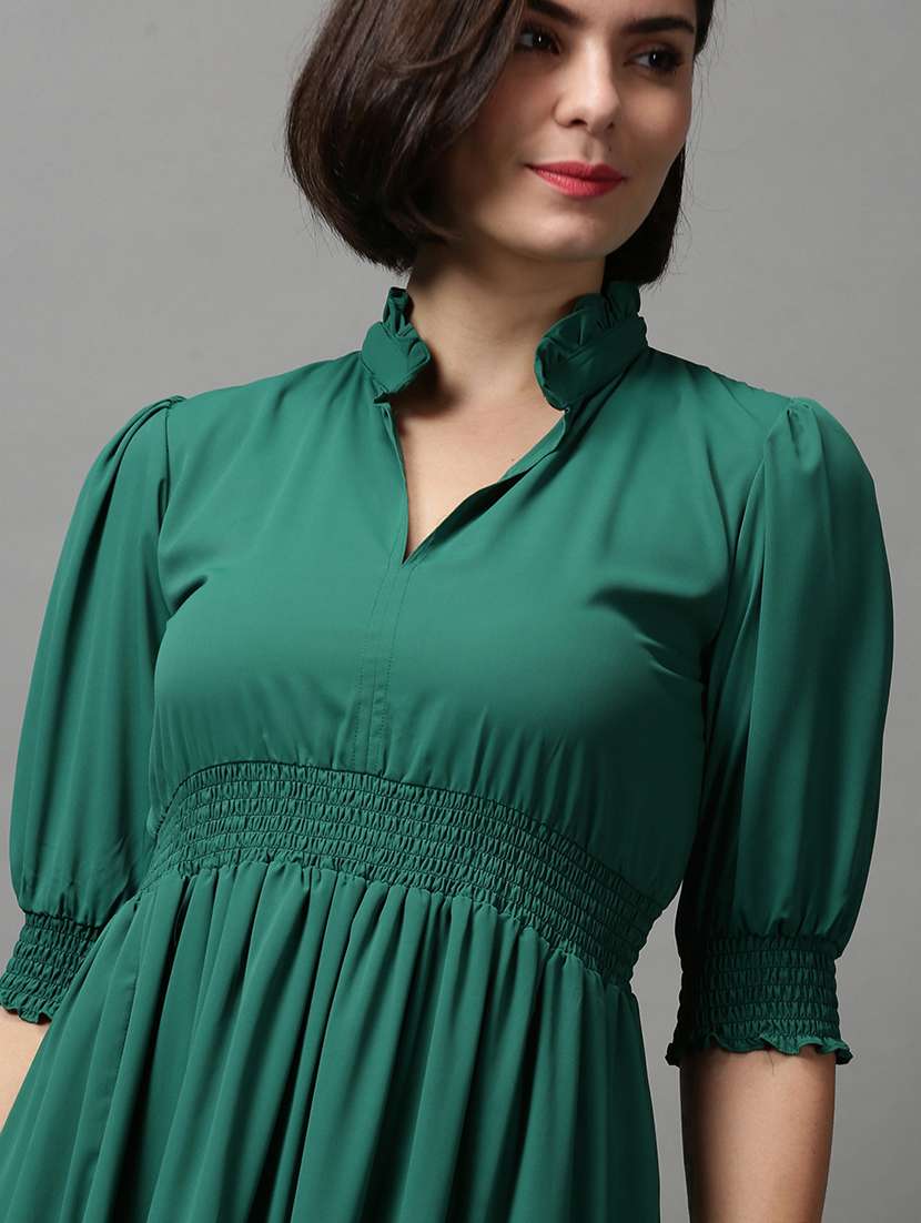 women's tiered dress solid dress - 18590933 -  Standard Image - 5