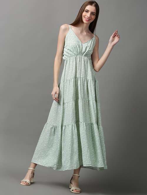 women's tiered dress printed dress - 18590947 -  Standard Image - 0