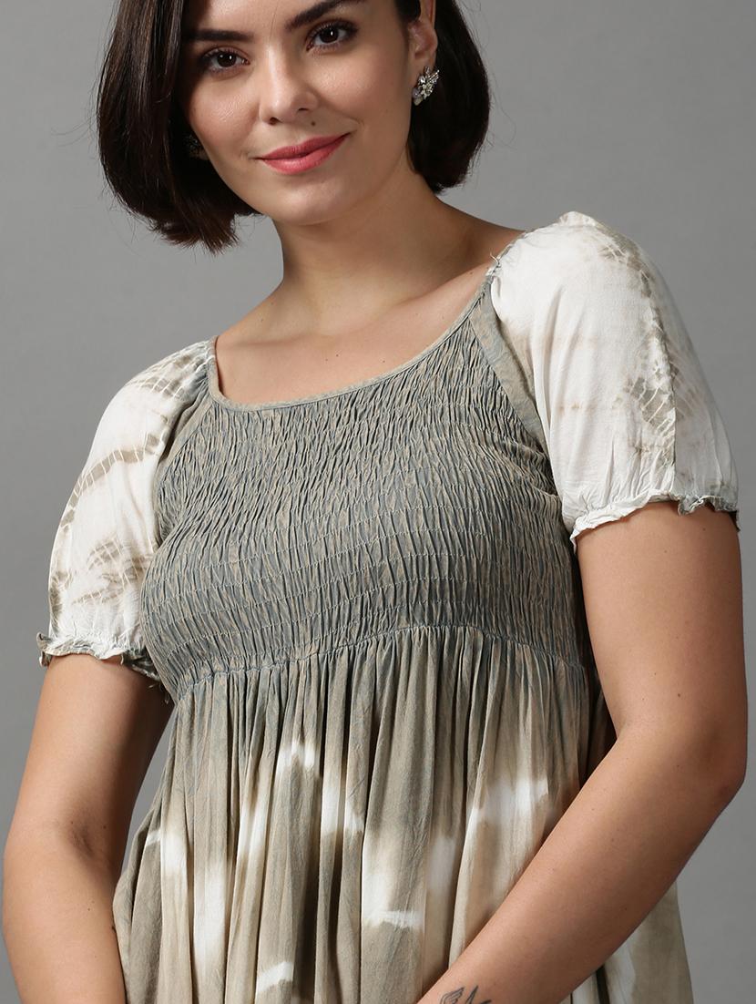 women's tiered dress chevron dress - 18590962 - Standard Image - 5