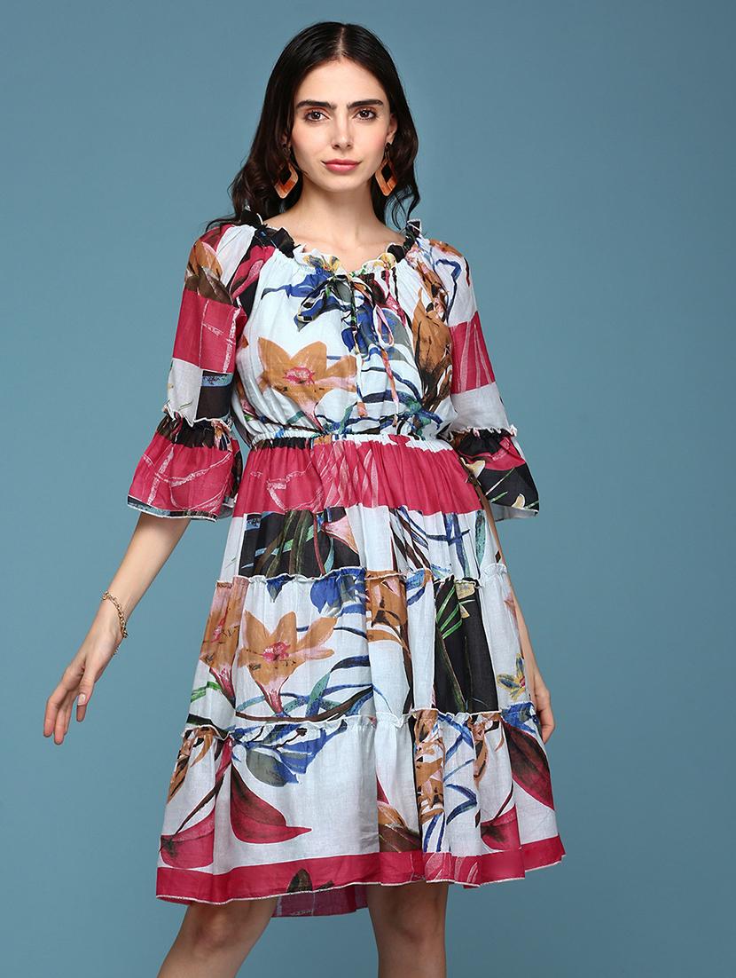 women's tiered dress floral dress - 18590963 -  Zoom Image - 0