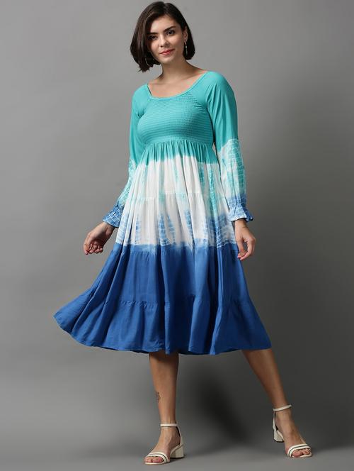 women's tiered dress chevron dress - 18590965 -  Standard Image - 0