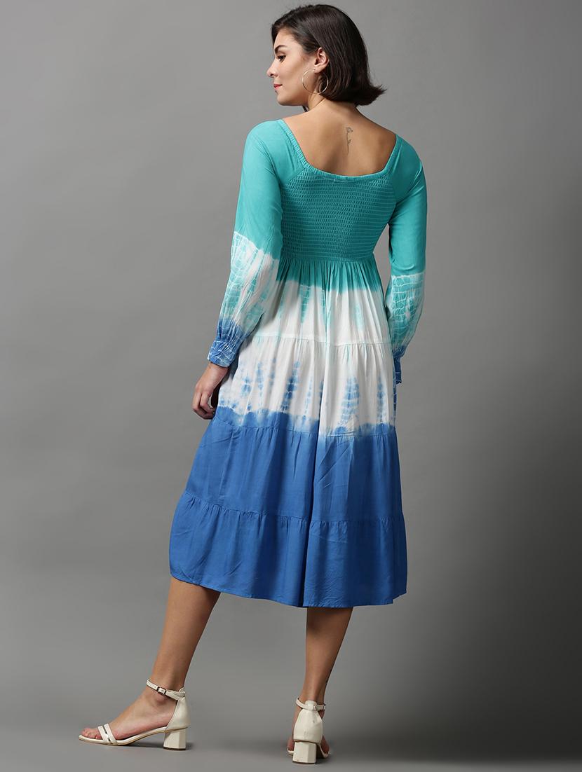 women's tiered dress chevron dress - 18590965 - Standard Image - 3