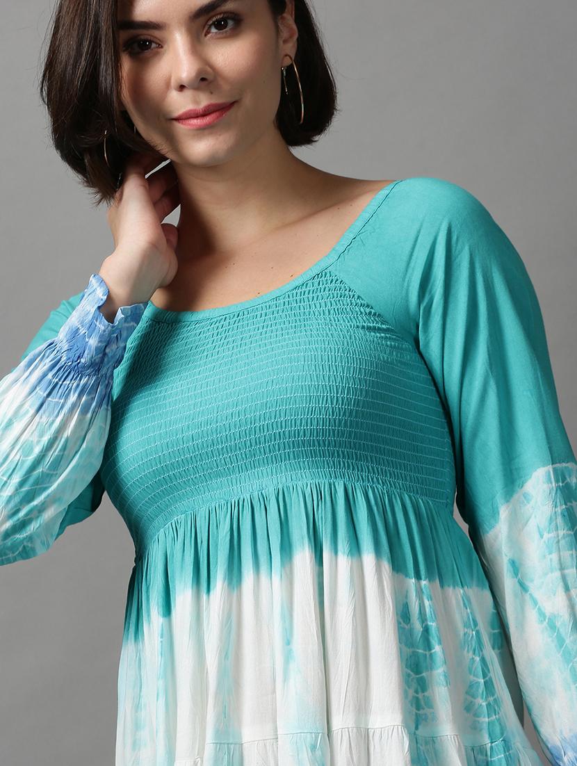 women's tiered dress chevron dress - 18590965 - Standard Image - 5