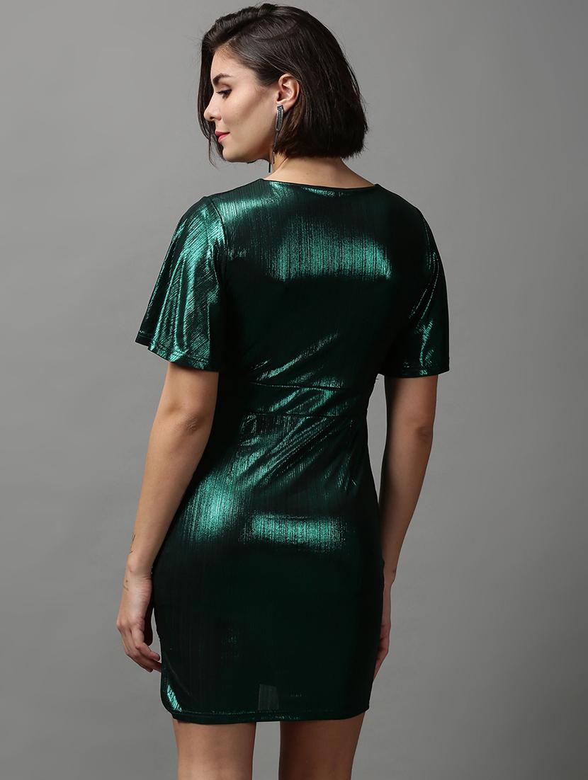 women's sheath self design dress - 18590971 - Standard Image - 3
