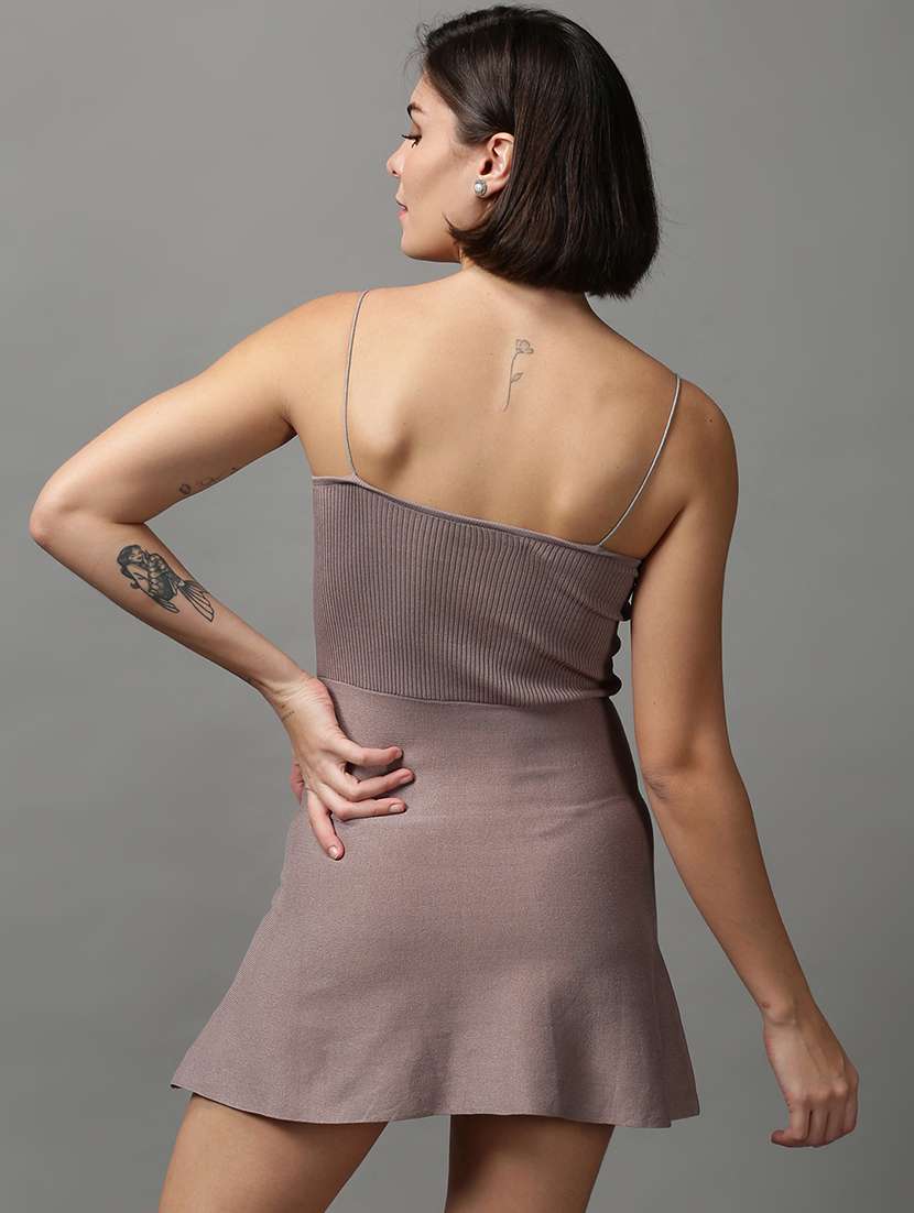 cami neck solid a-line dress  - 18590976 -  Standard Image - 3