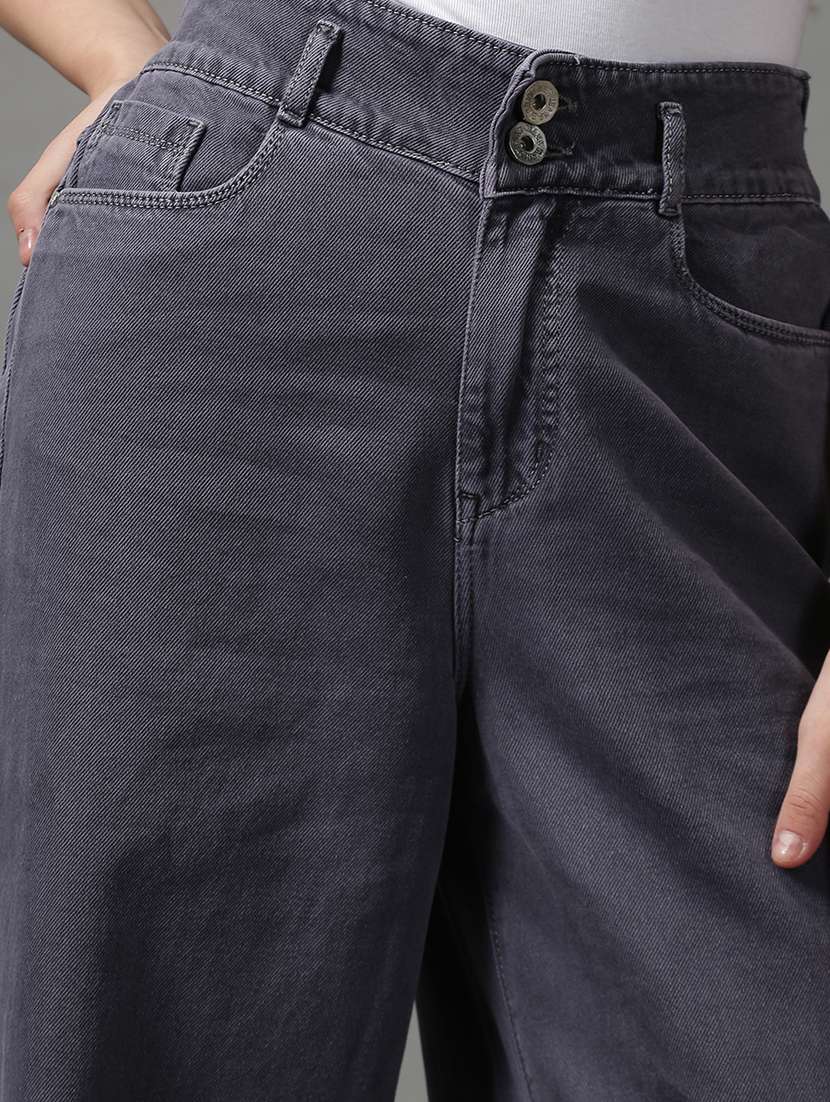 women's plain wide leg jeans - 18590988 -  Standard Image - 5