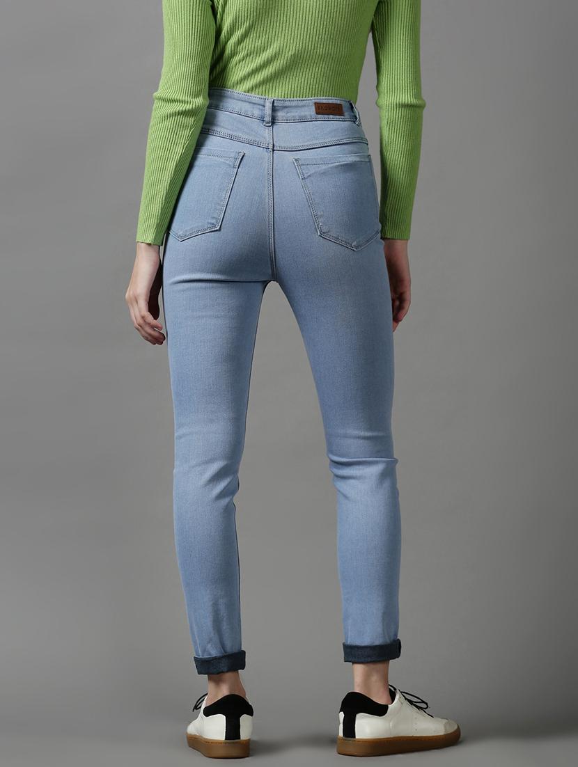women's plain slim fit jeans - 18590993 - Standard Image - 3