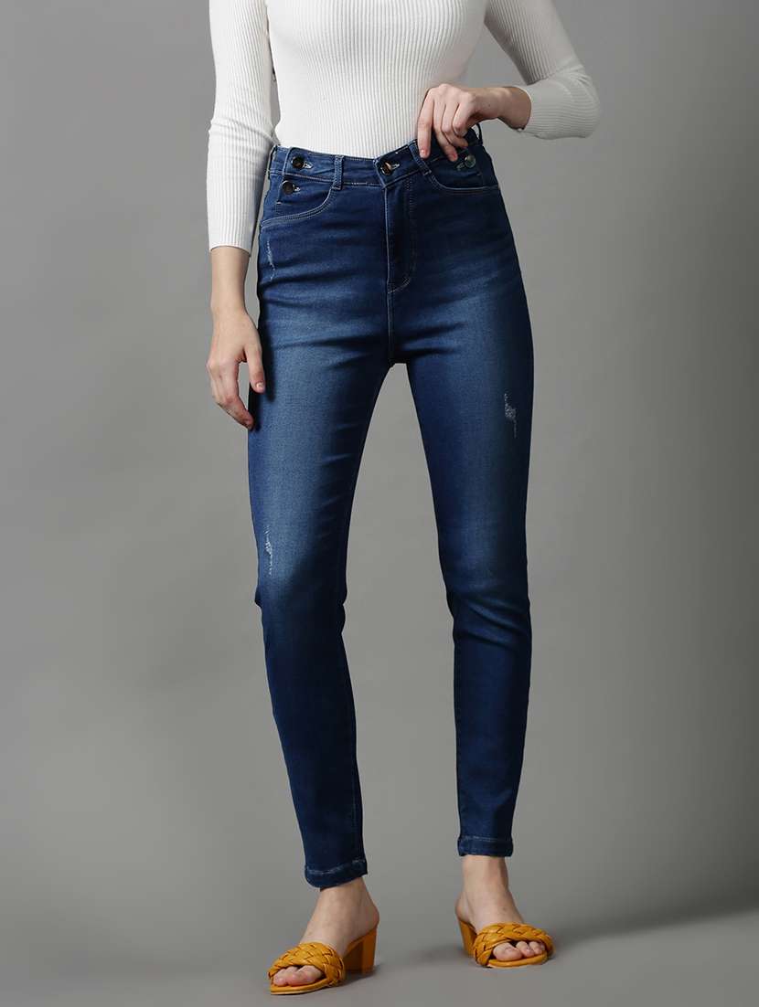 women's plain slim fit jeans - 18590999 - Zoom Image - 0
