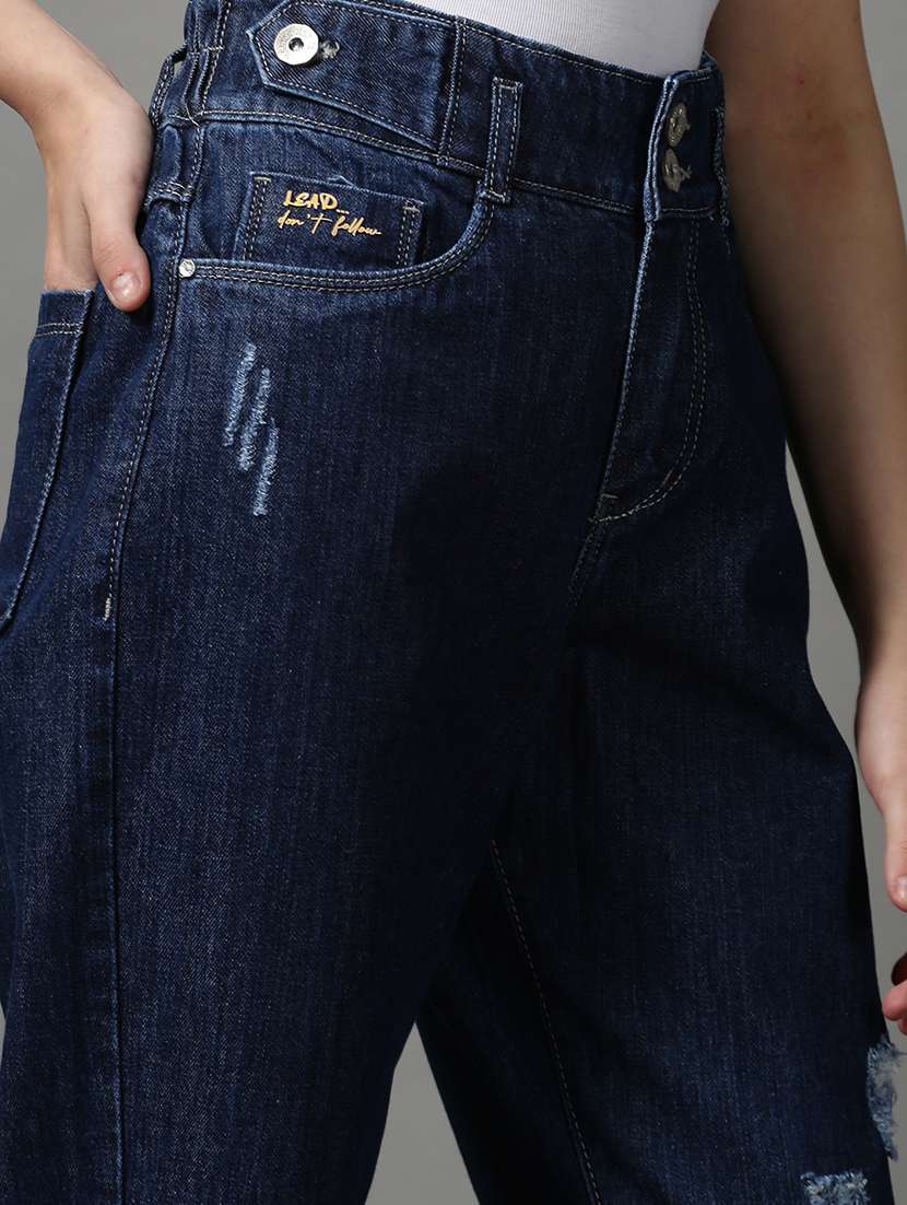 women's distress mom fit jeans - 18591000 - Standard Image - 5