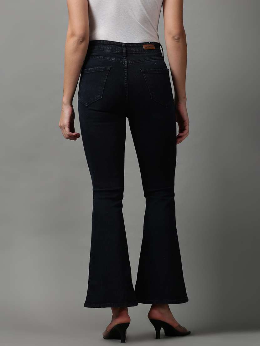 women's distress bootcut jeans - 18591011 - Standard Image - 3