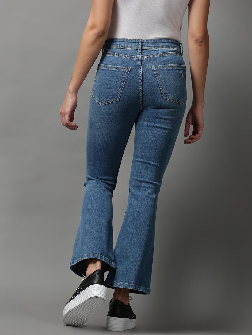 women's distress bootcut jeans - 18591018 - Standard Image - 3