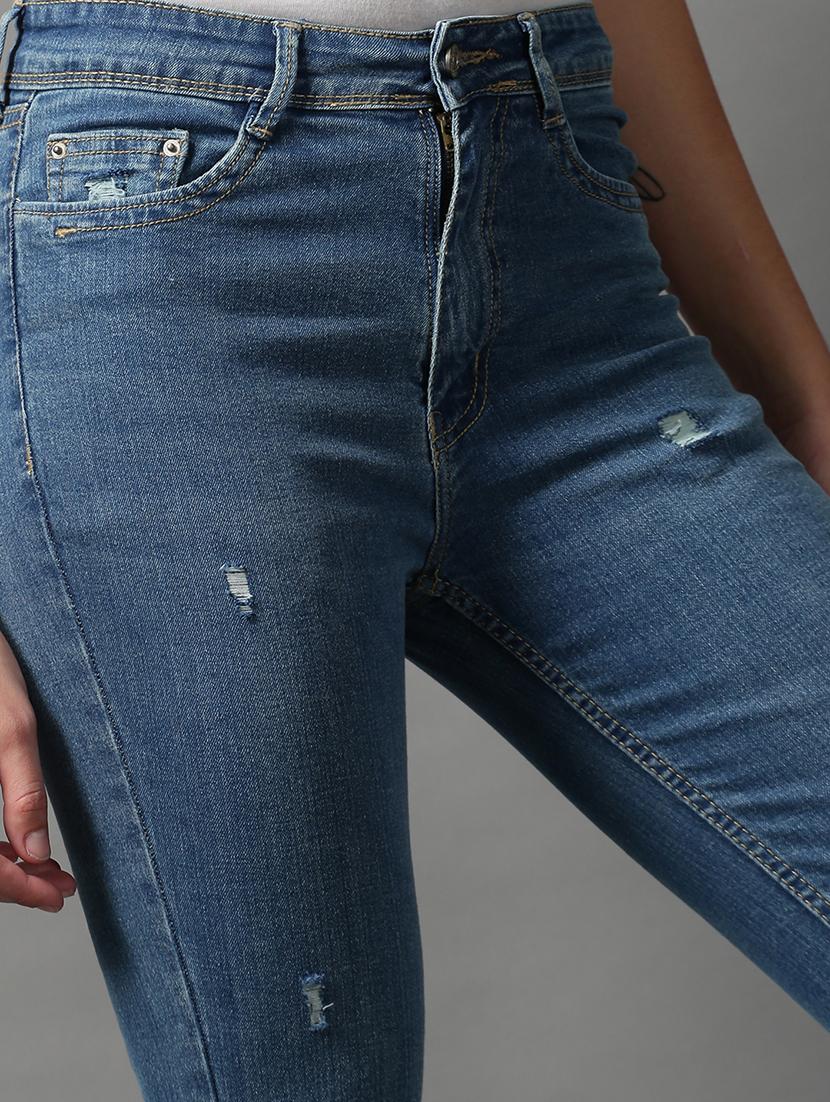 women's distress bootcut jeans - 18591018 - Standard Image - 5