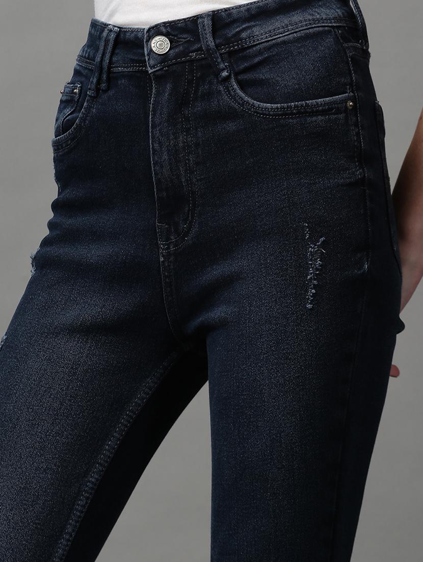 women's distress slim fit jeans - 18591023 - Standard Image - 5
