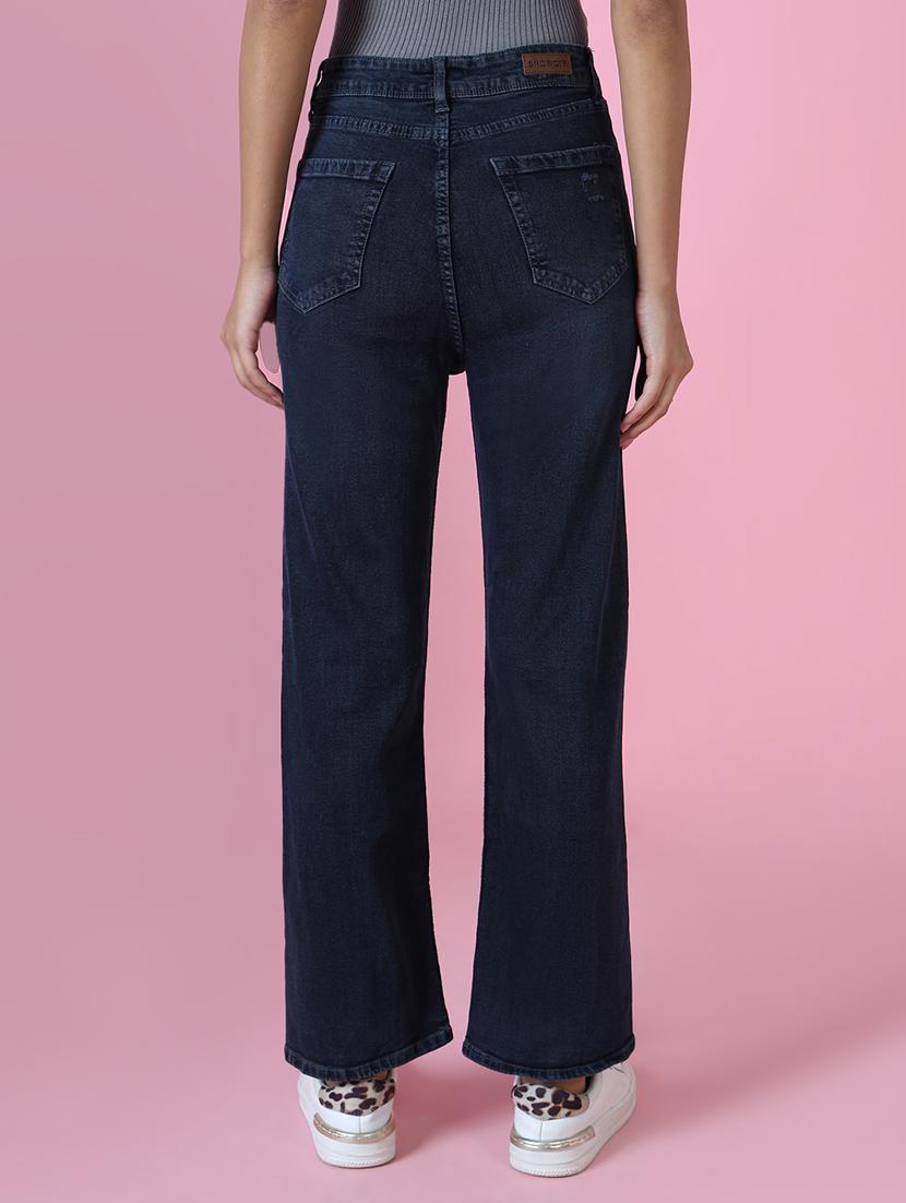 women's plain straight fit jeans - 18591032 - Standard Image - 3