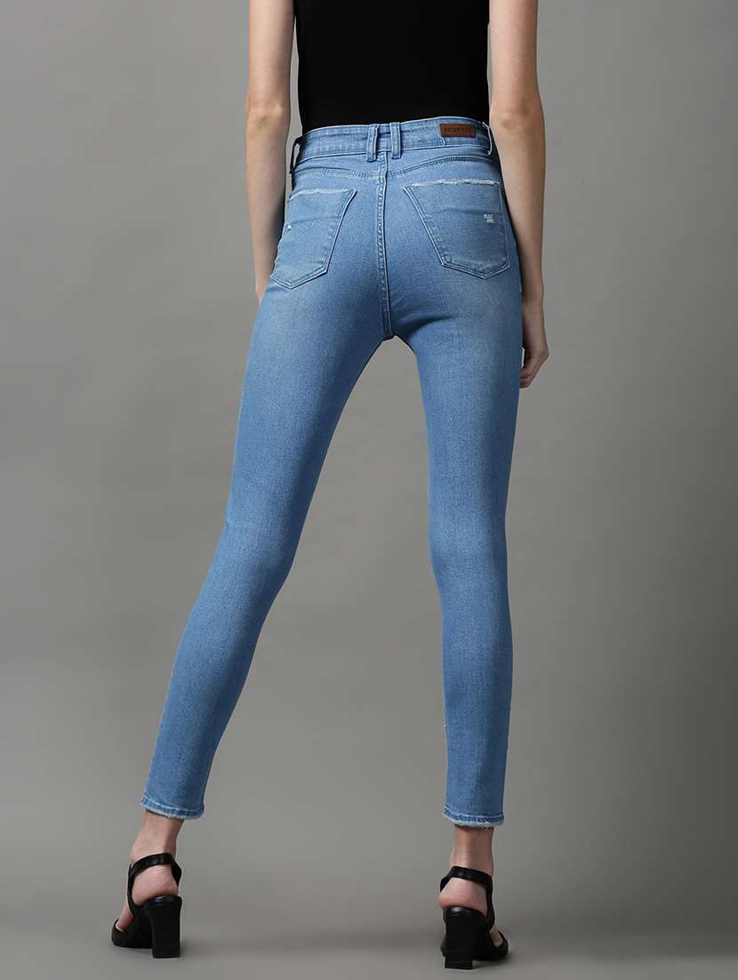 women's distress slim fit jeans - 18591033 - Standard Image - 3