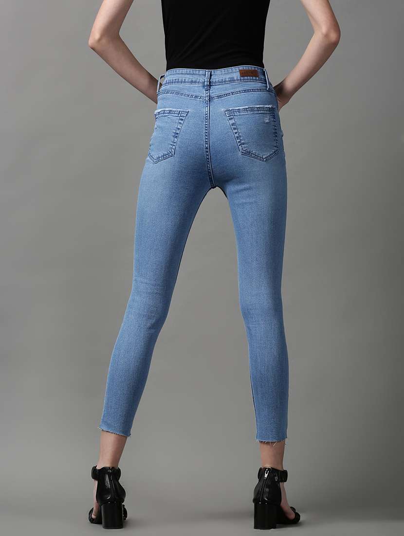 women's plain skinny fit jeans - 18591043 -  Standard Image - 3