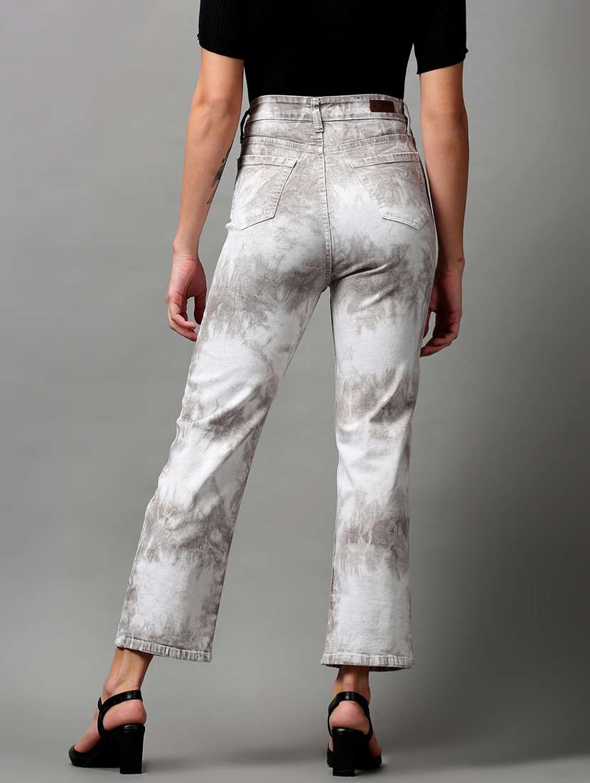 women's tie & dye straight fit jeans - 18591045 -  Standard Image - 3