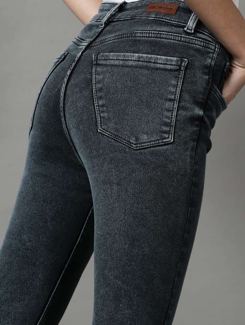 women's plain skinny fit jeans - 18591048 - Standard Image - 5