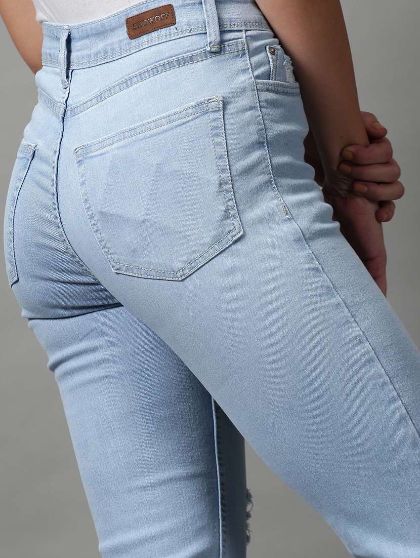 women's distress bootcut fit jeans - 18591053 - Standard Image - 5