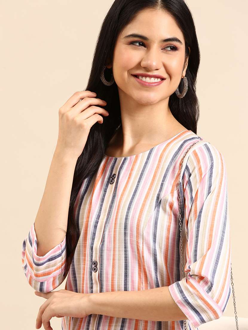 women's straight kurta - 18591106 -  Standard Image - 3