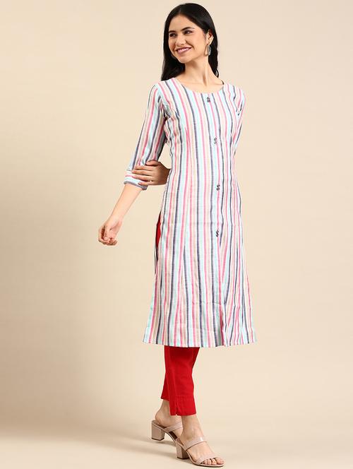women's straight kurta - 18591107 - Standard Image - 0