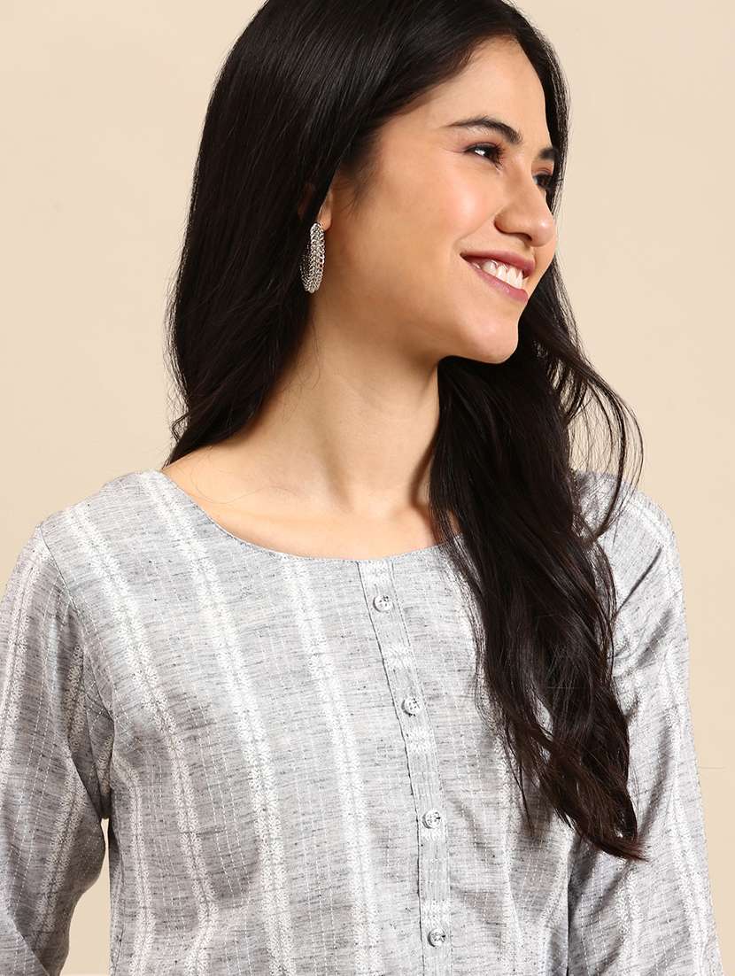 women's straight kurta - 18591117 - Standard Image - 3