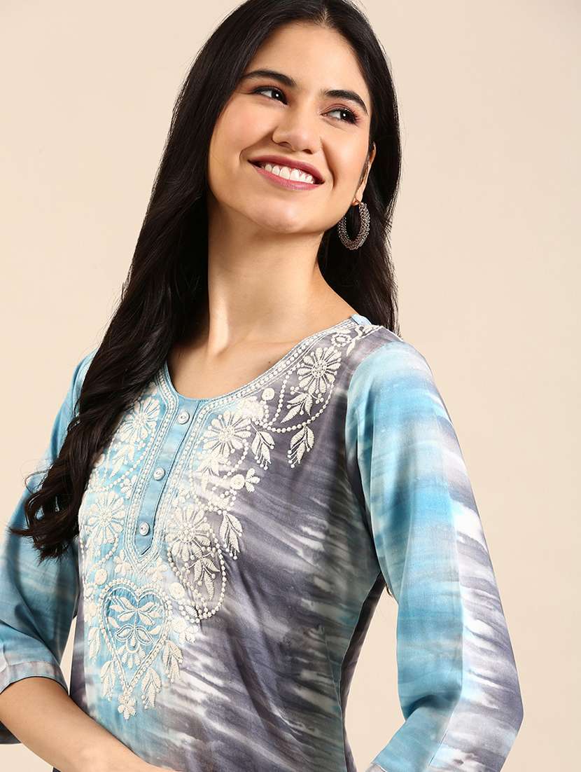 women's straight kurta - 18591119 - Standard Image - 3