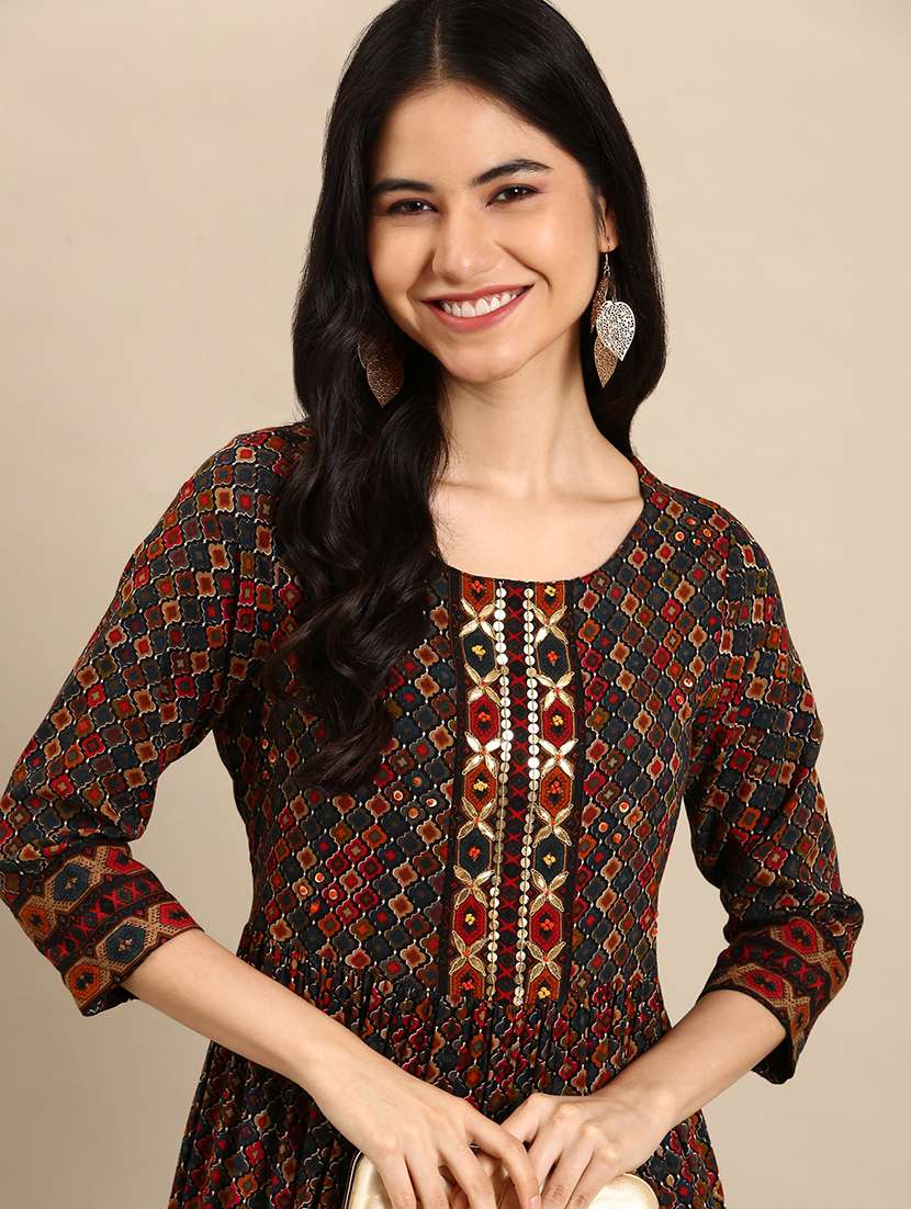 women's tiered kurta - 18591138 -  Standard Image - 3