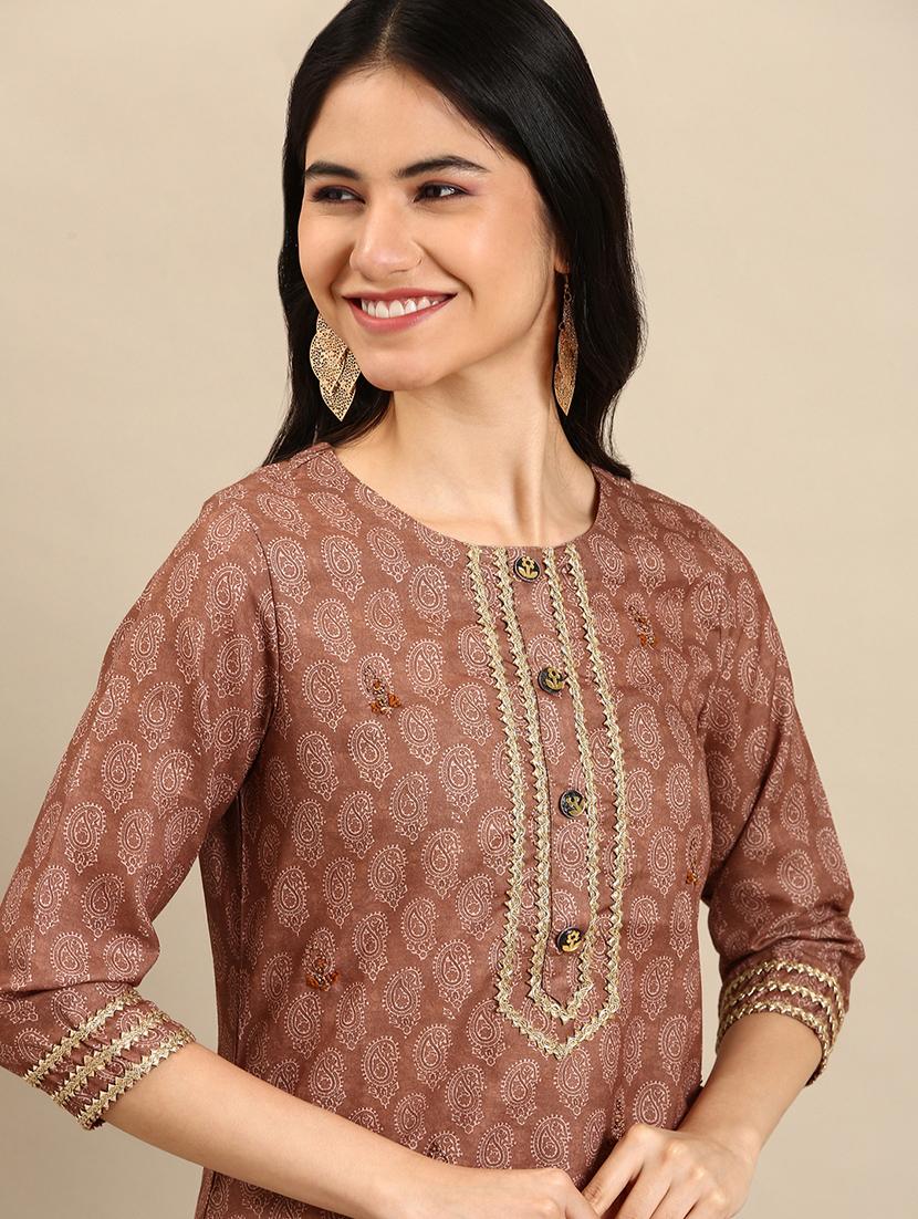 women's straight kurta - 18591147 - Standard Image - 3
