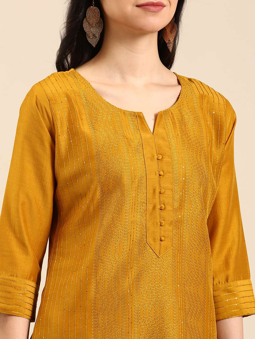 women's straight kurta - 18591149 -  Standard Image - 3