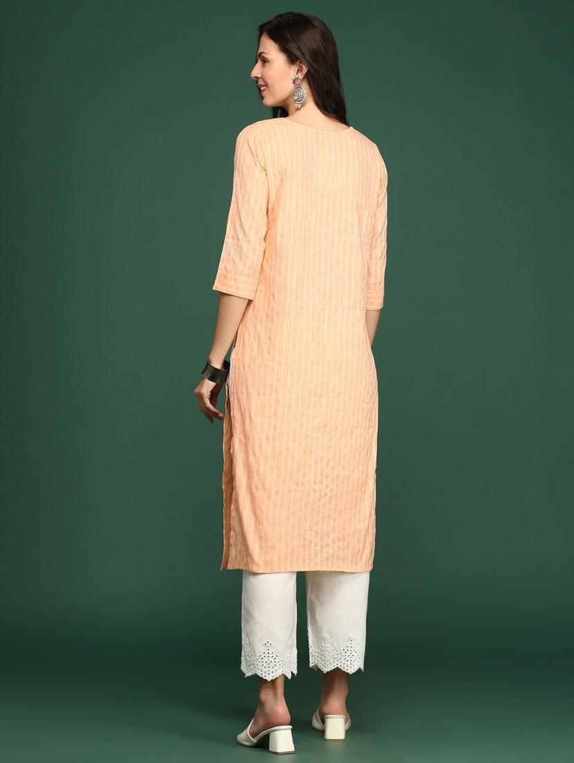women's straight kurta - 18591153 - Standard Image - 3