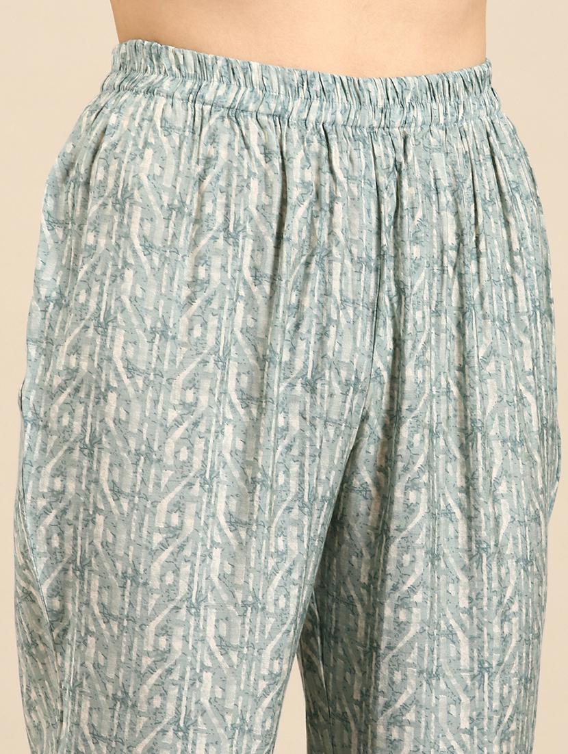 women floral round neck kurta pant set - 18591195 - Standard Image - 5