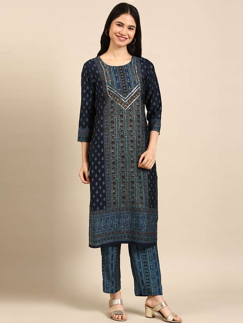 women printed kurta pant with dupatta set - 18591206 - Zoom Image - 0