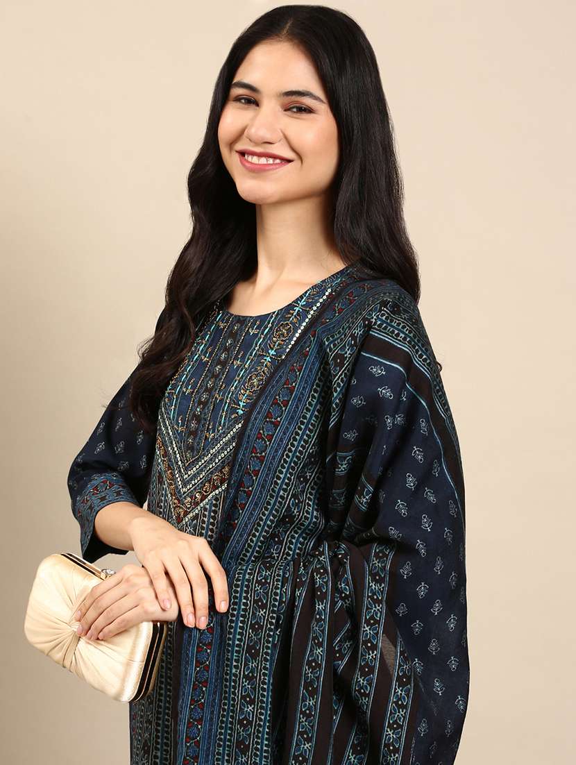 women printed kurta pant with dupatta set - 18591206 - Standard Image - 3